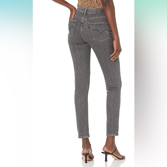 Levi’s 721 Distressed High Rise Gray Jeans - Picture 2 of 8